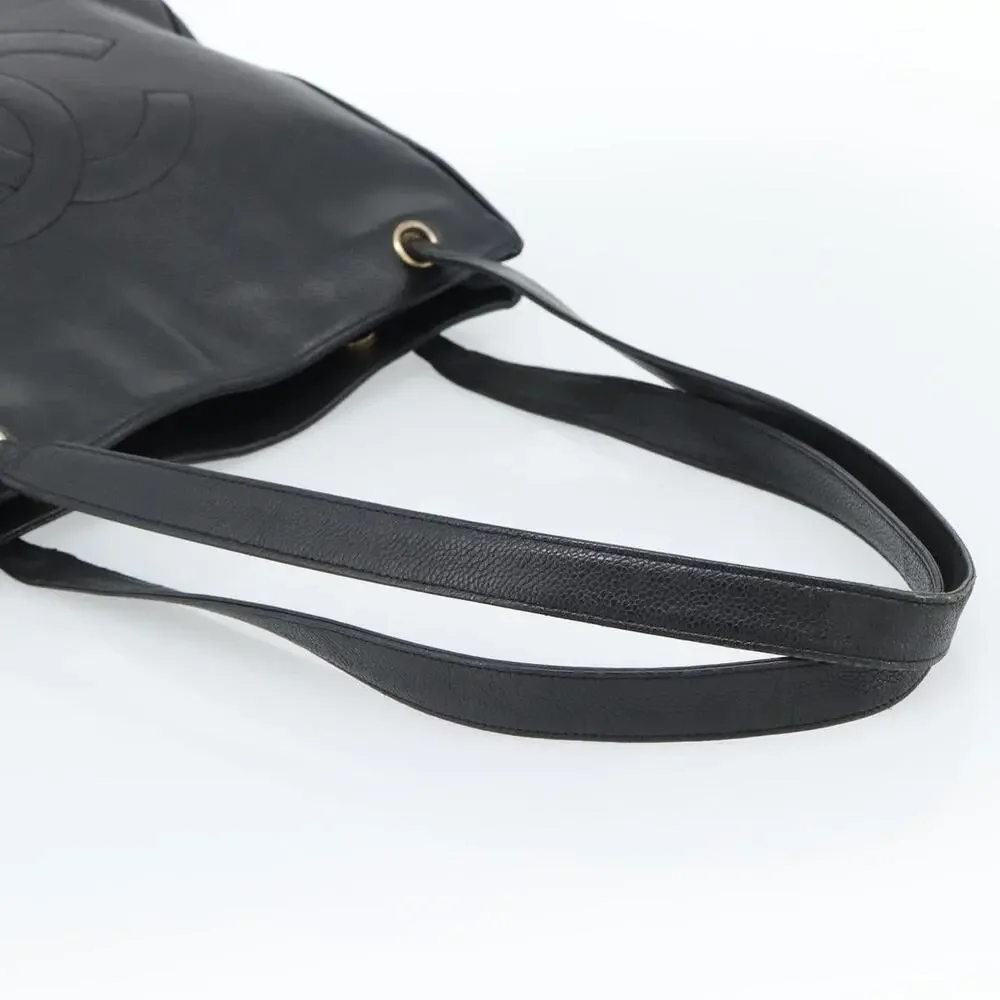 Chanel Caviar CC Logo Tote Black
